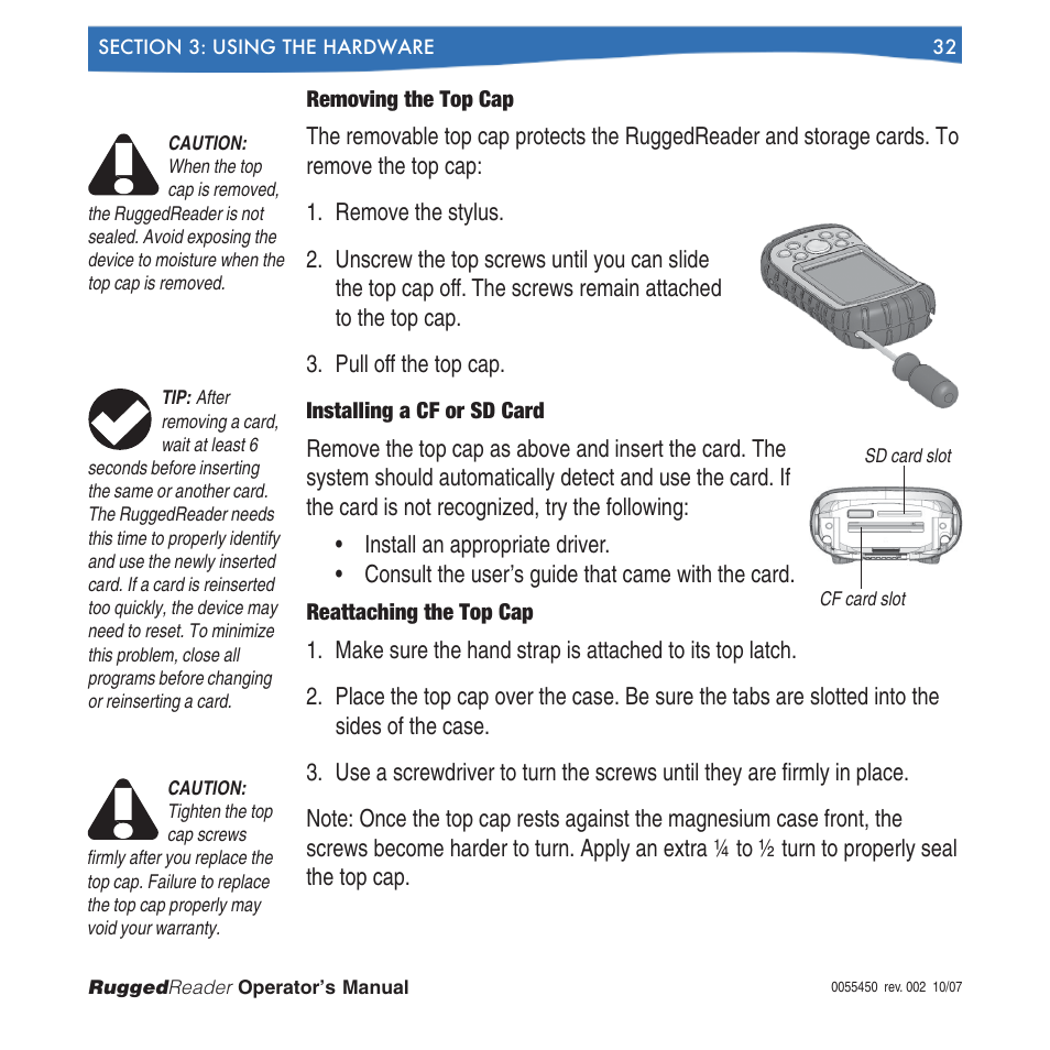In-Situ RuggedReader Operators Manual for Blue RuggedReader User Manual | Page 32 / 81