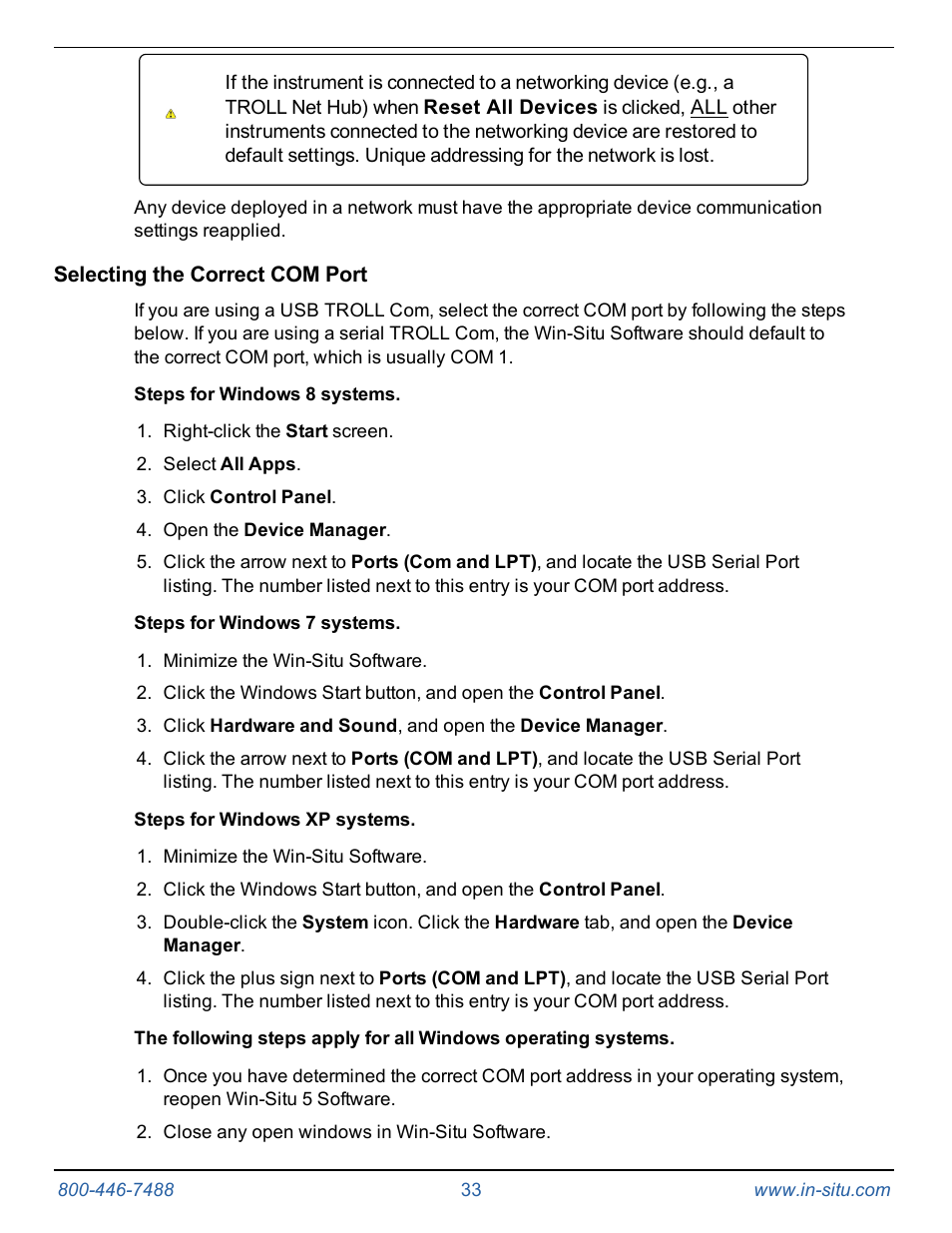 In-Situ TROLL Link Telemetry System Operators Manual User Manual | Page 33 / 50