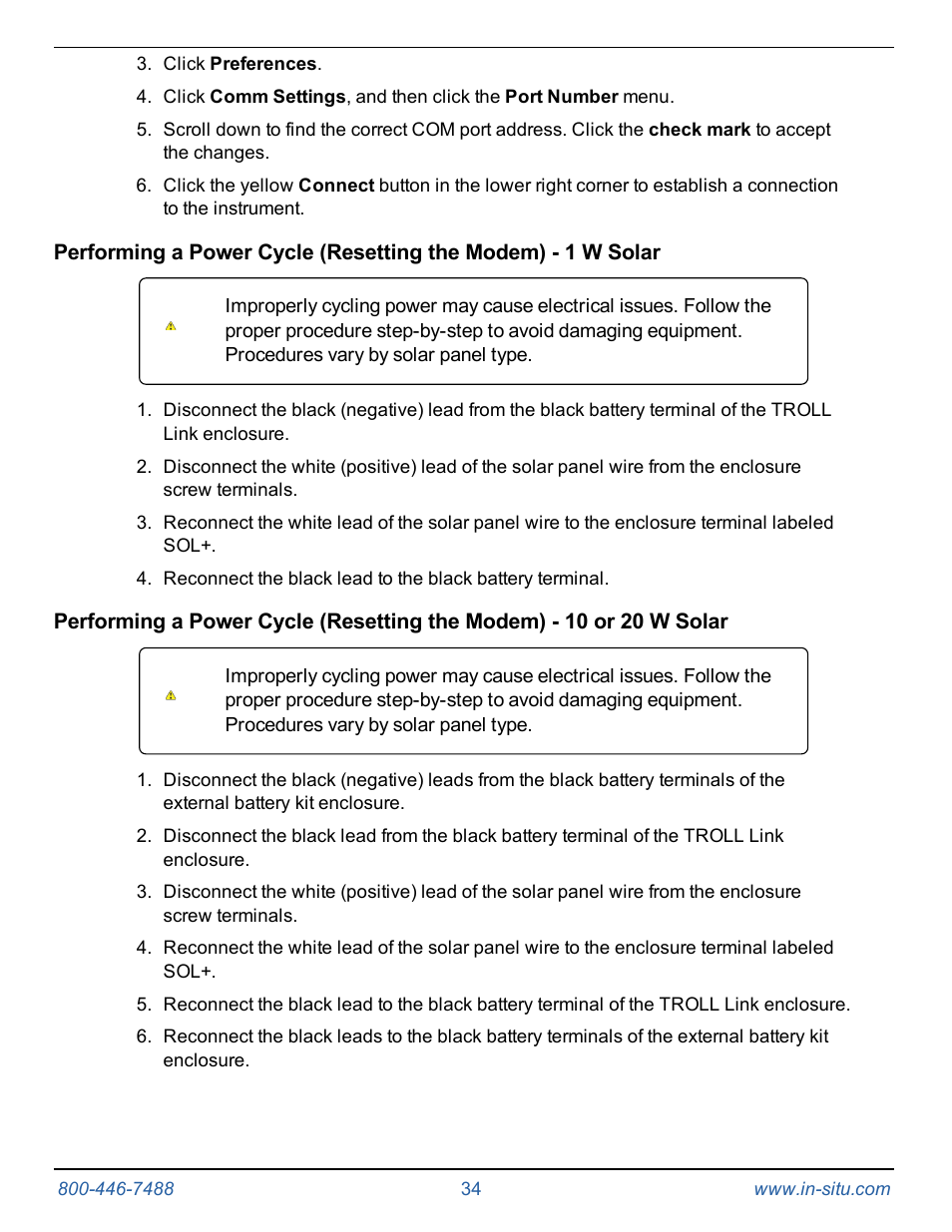 In-Situ TROLL Link Telemetry System Operators Manual User Manual | Page 34 / 50