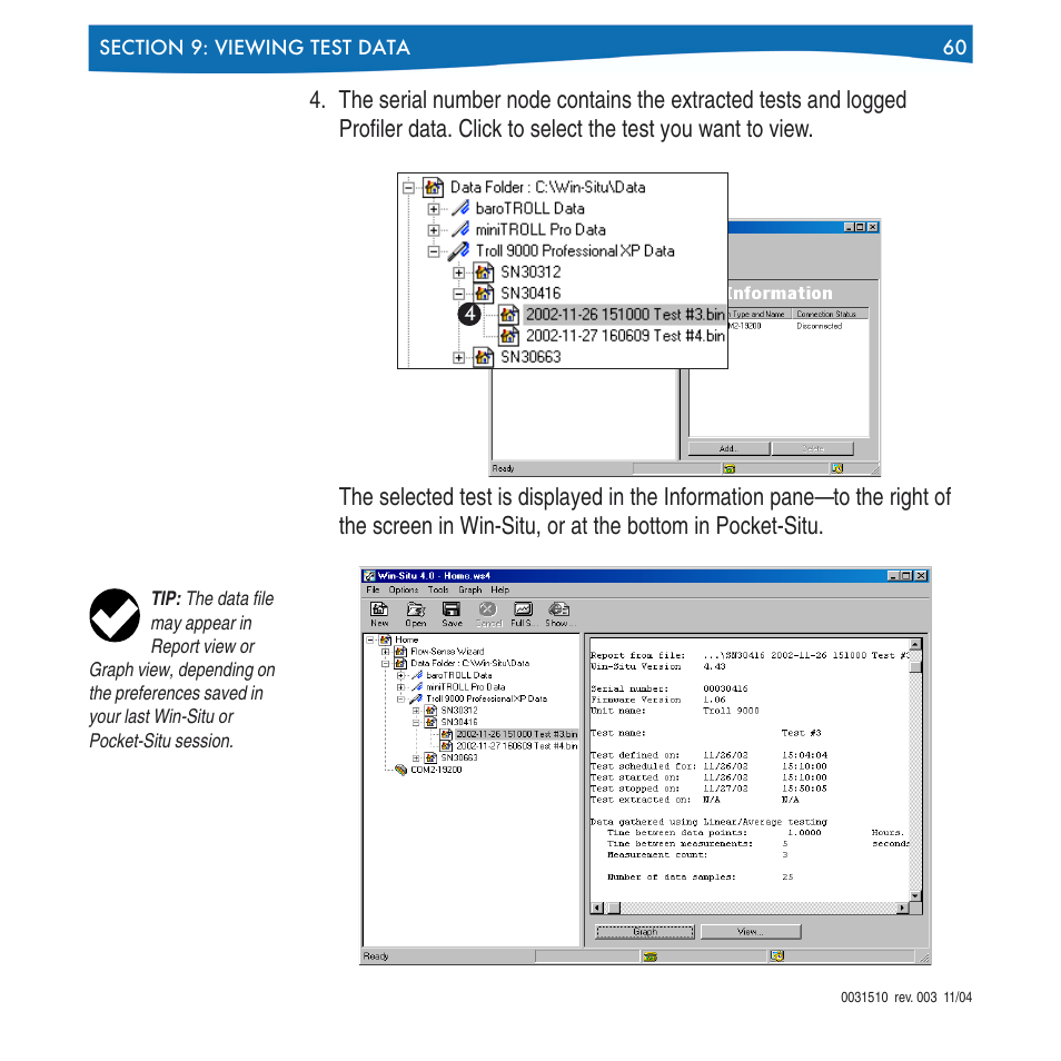 In-Situ Win-Situ 4 / Pocket-Situ 4 Operators Manual User Manual | Page 60 / 111