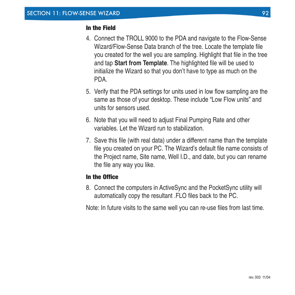 In-Situ Win-Situ 4 / Pocket-Situ 4 Operators Manual User Manual | Page 92 / 111