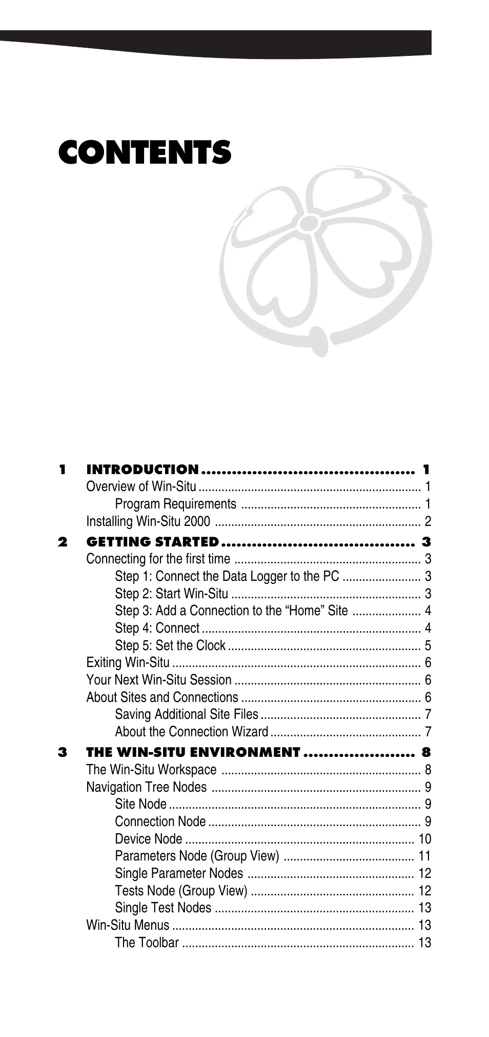 In-Situ Win-Situ 2000 Operators Manual User Manual | Page 3 / 46