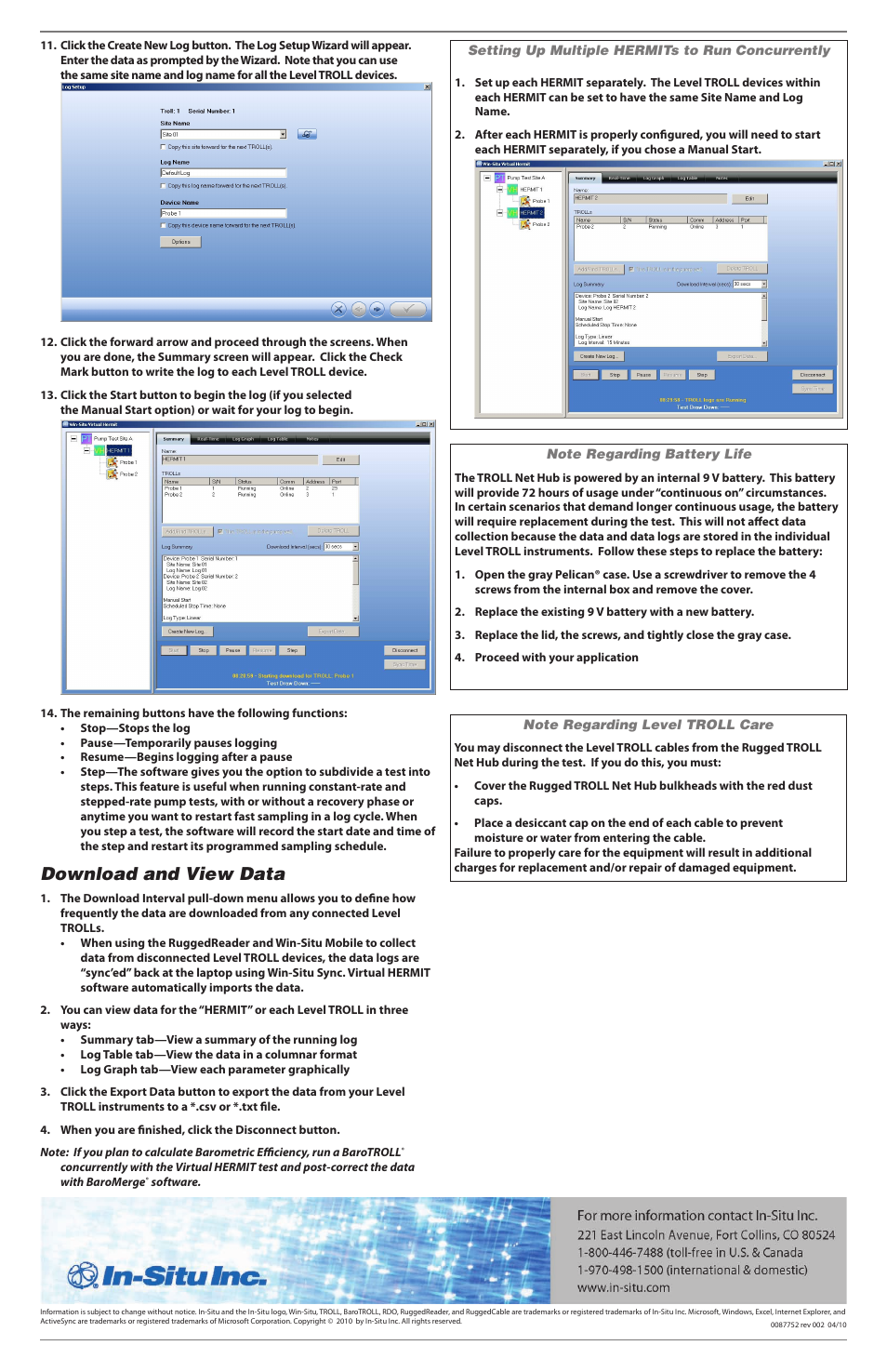 Download and view data | In-Situ Virtual HERMIT Pump Test Kit Quick Start Guide User Manual | Page 2 / 2