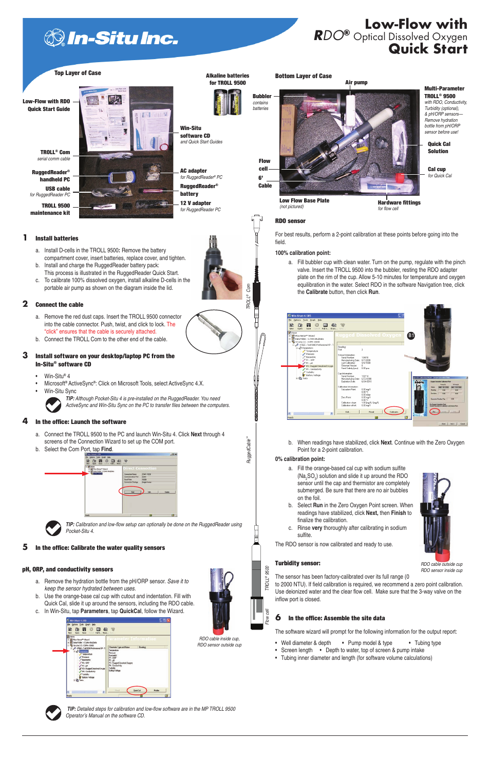 In-Situ Flow Cell for Low-Flow System with RDO Sensors (purchased after 09/2008) User Manual | 2 pages