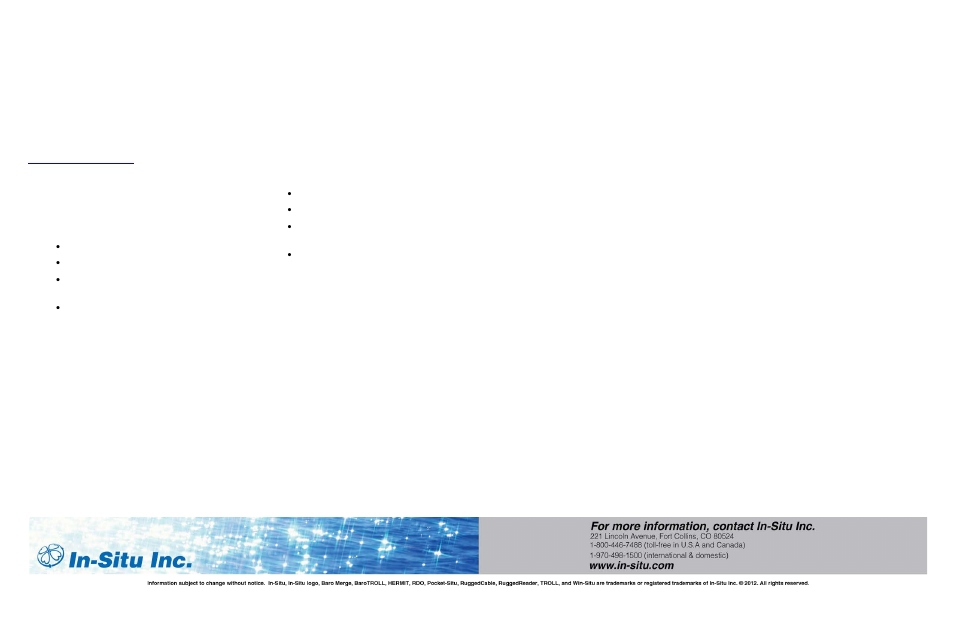 Data transfer from the ruggedreader to a pc, Windows® 7 and windows® vista, Windows® xp | Safety, Cleaning and care | In-Situ Blue RuggedReader Quick Start Guide User Manual | Page 2 / 2