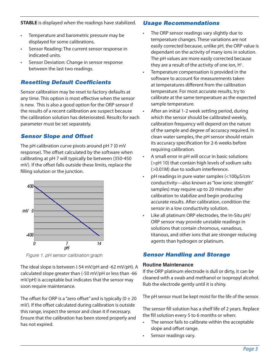 In-Situ pH/ORP Sensor User Manual | Page 3 / 5