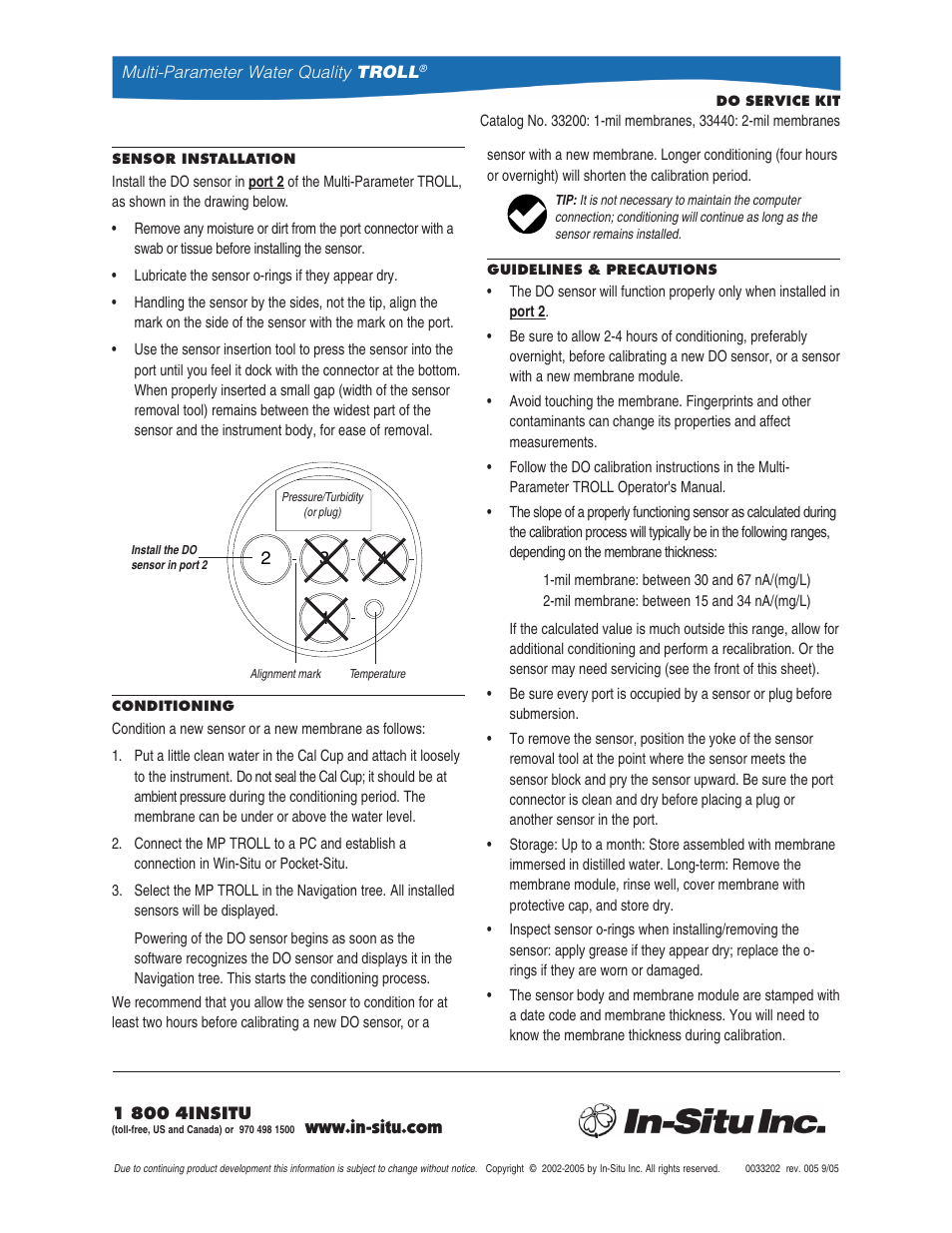 In-Situ Clark Cell Maintenance Kit for the TROLL 9500 Instrument User Manual | Page 2 / 2