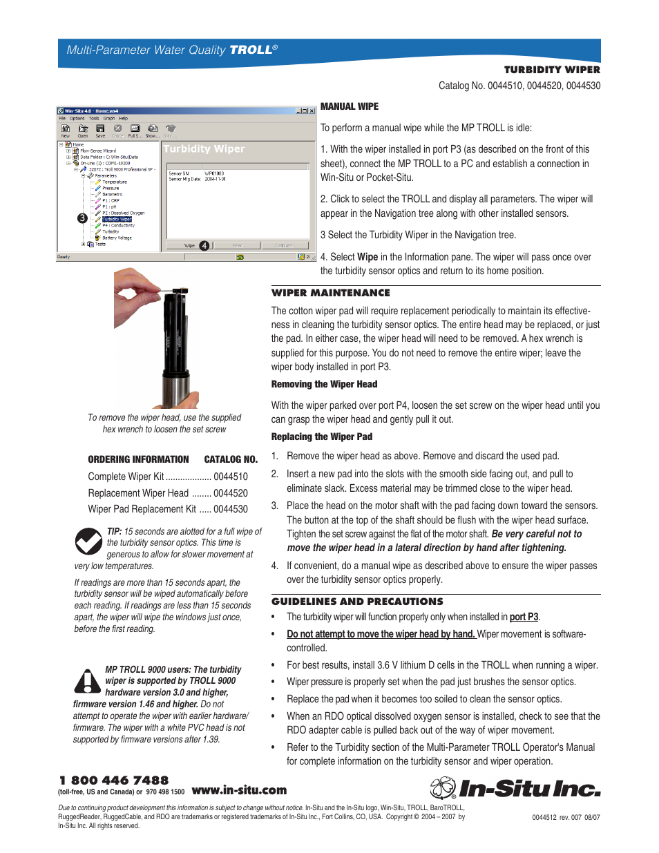 In-Situ Turbidity Wiper User Manual | Page 2 / 2