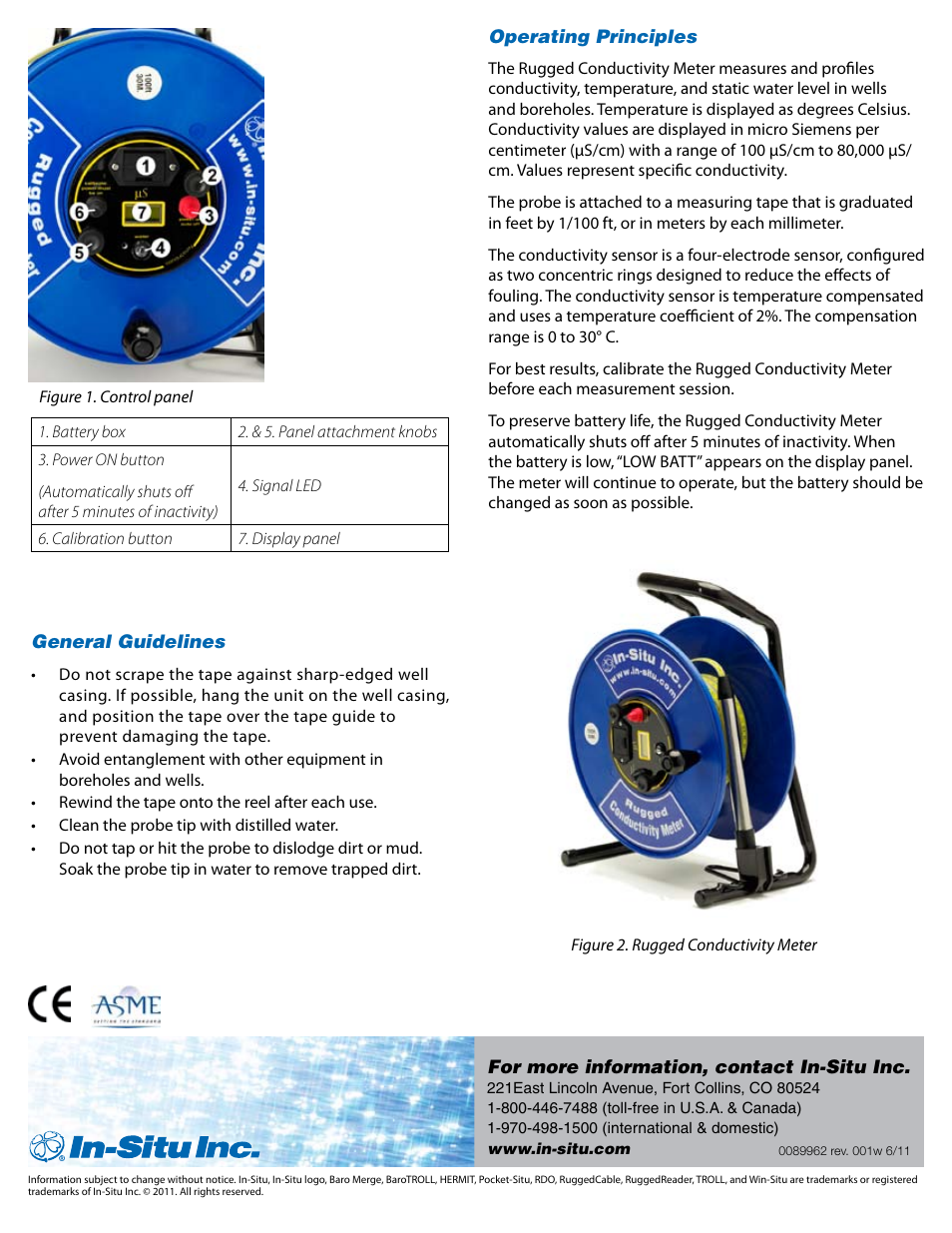 In-Situ Conductivity/Level/Temp Meter Instruction Sheet User Manual | Page 2 / 2