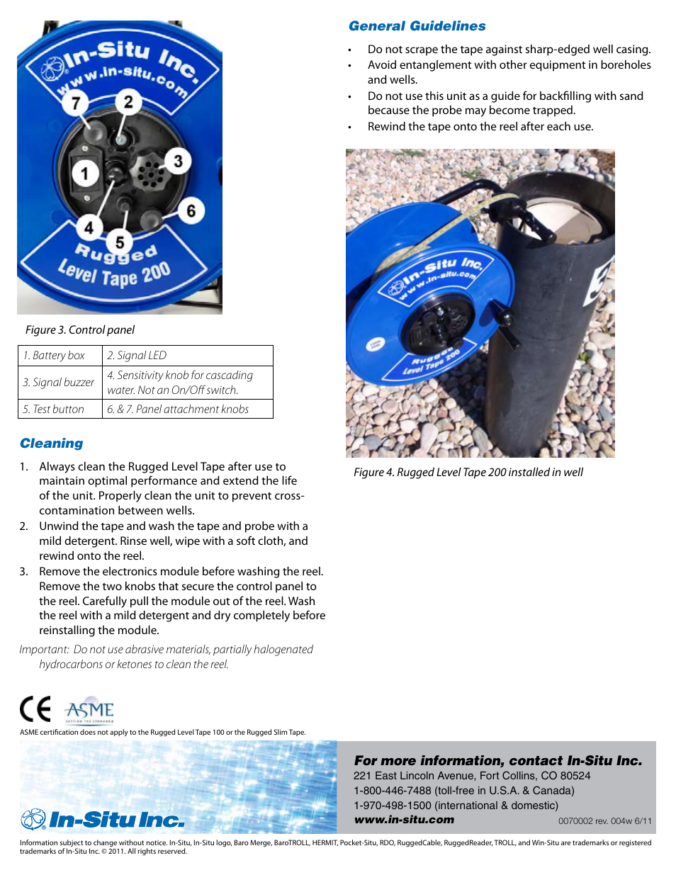 In-Situ Rugged Level Tape 100 and Rugged Level Tape 200 User Manual | Page 2 / 2