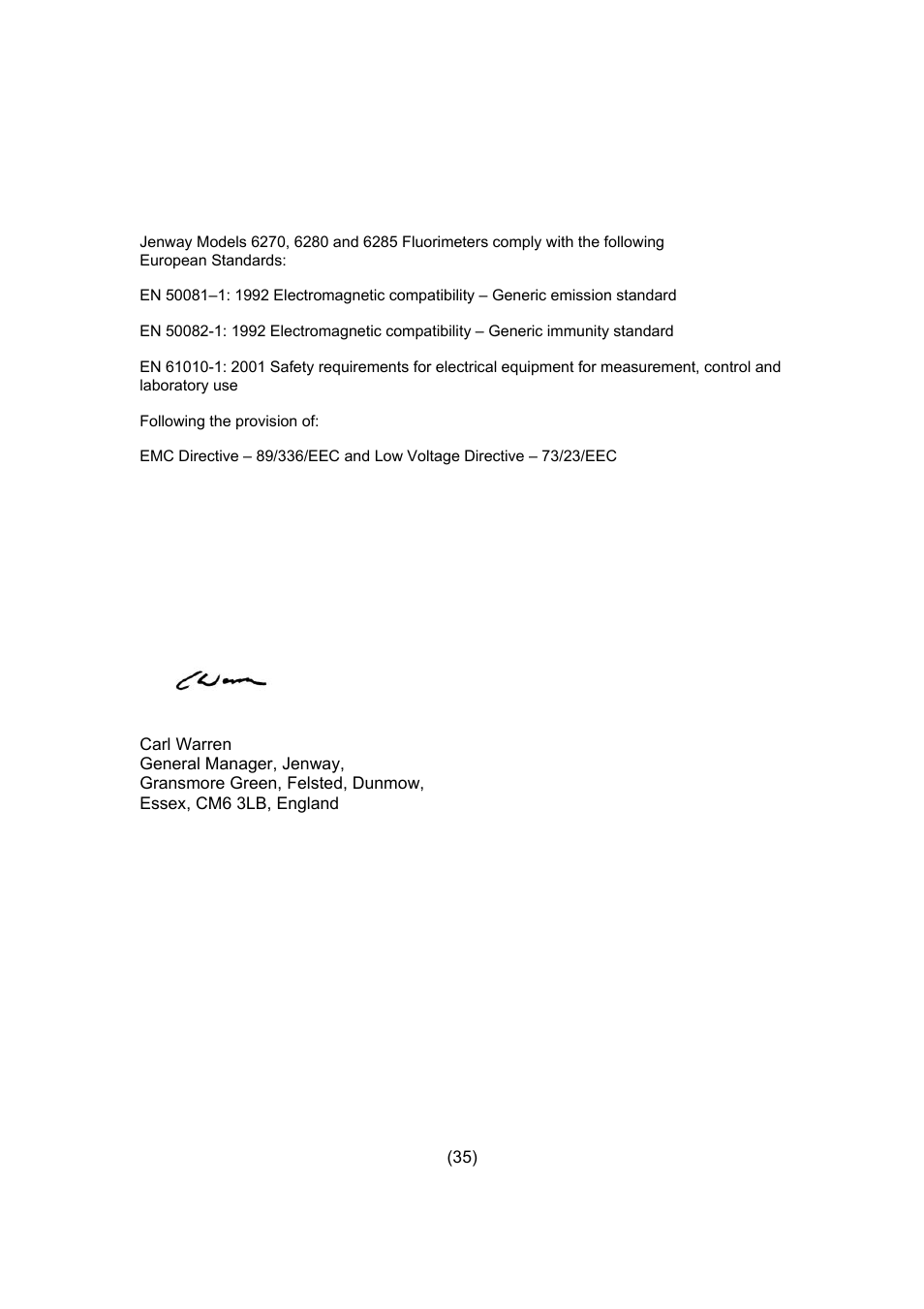 Jenway 6285 User Manual | Page 38 / 38