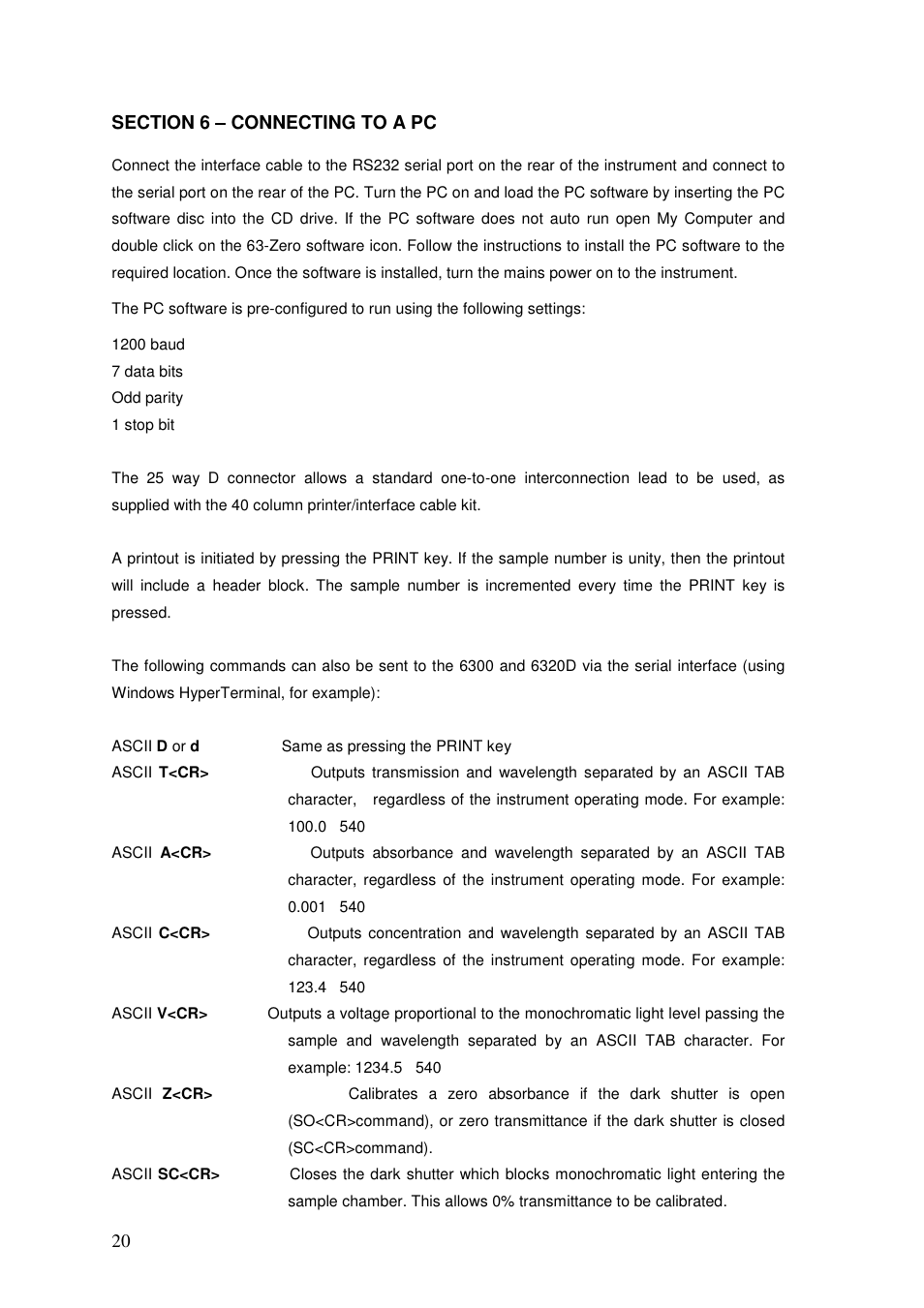 Jenway 6320D User Manual | Page 20 / 29