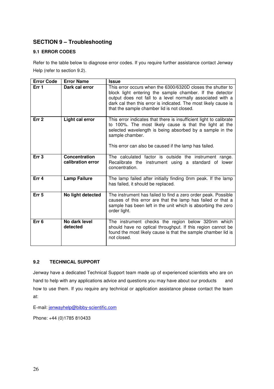 Jenway 6320D User Manual | Page 26 / 29