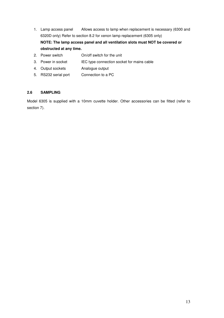 Jenway 6305 User Manual | Page 13 / 29