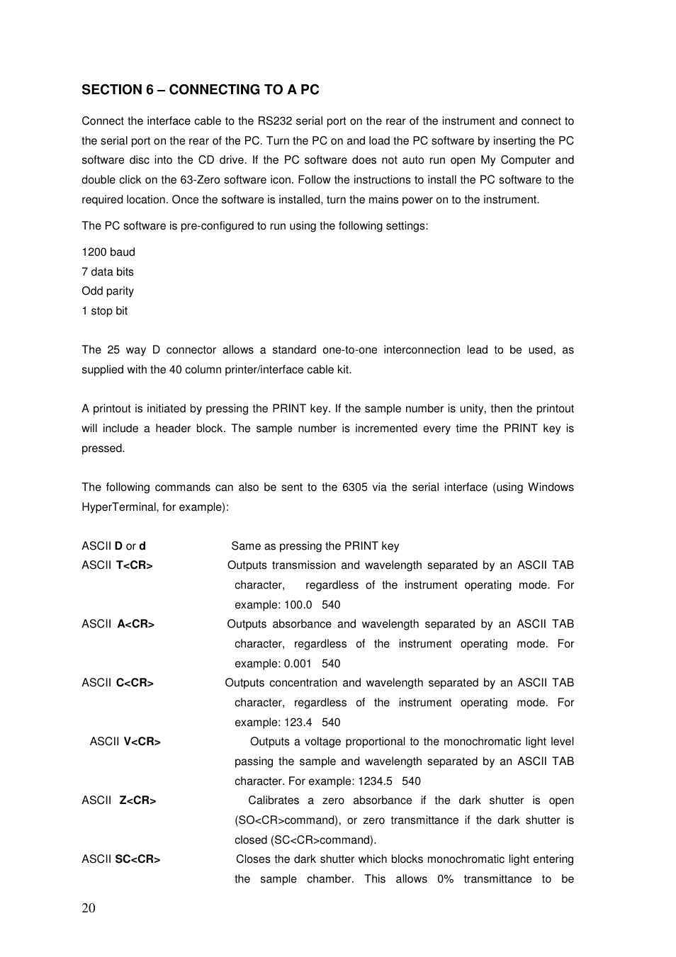 Jenway 6305 User Manual | Page 20 / 29