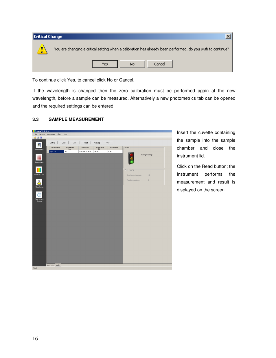 Jenway 73 Series PC software User Manual | Page 16 / 67