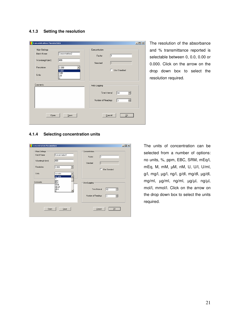 Jenway 73 Series PC software User Manual | Page 21 / 67