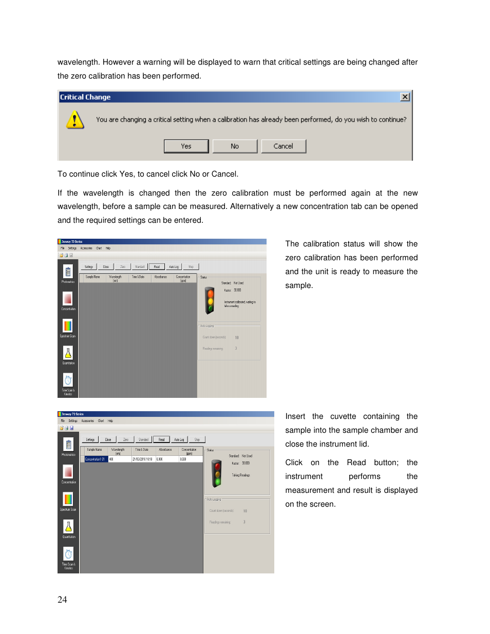 Jenway 73 Series PC software User Manual | Page 24 / 67