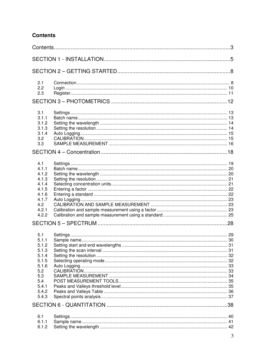 Jenway 73 Series PC software User Manual | Page 3 / 67
