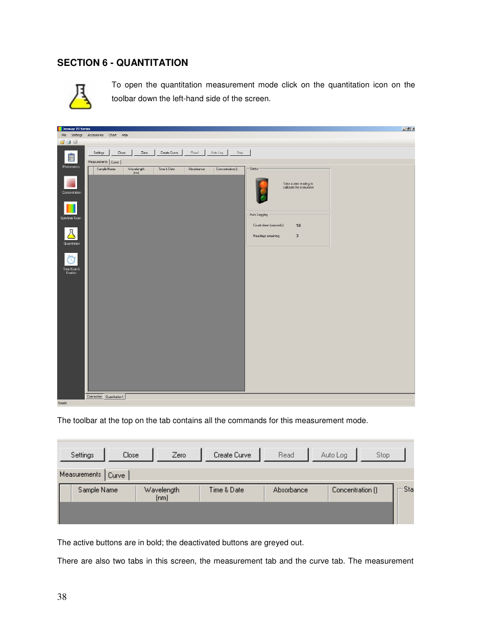 Jenway 73 Series PC software User Manual | Page 38 / 67