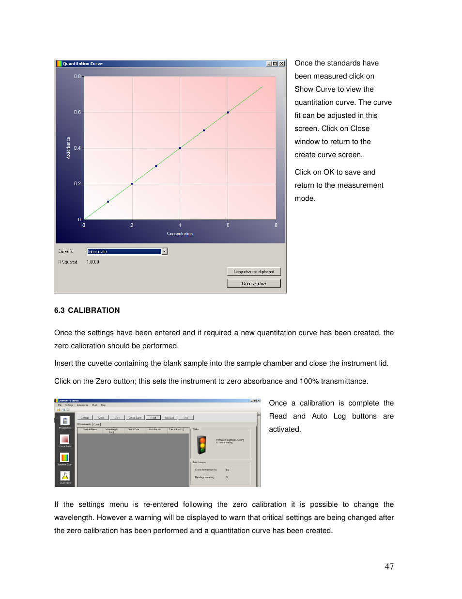 Jenway 73 Series PC software User Manual | Page 47 / 67