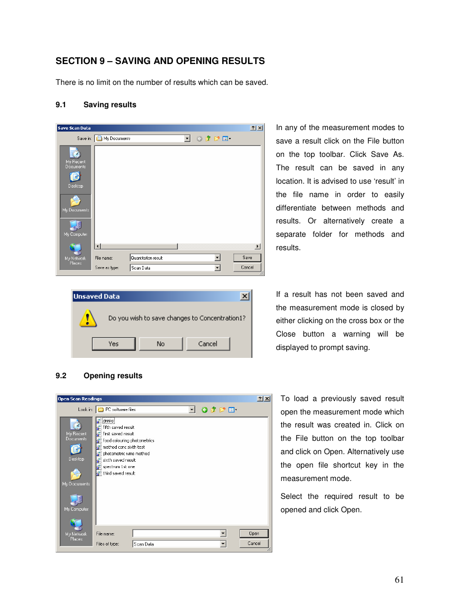 Jenway 73 Series PC software User Manual | Page 61 / 67