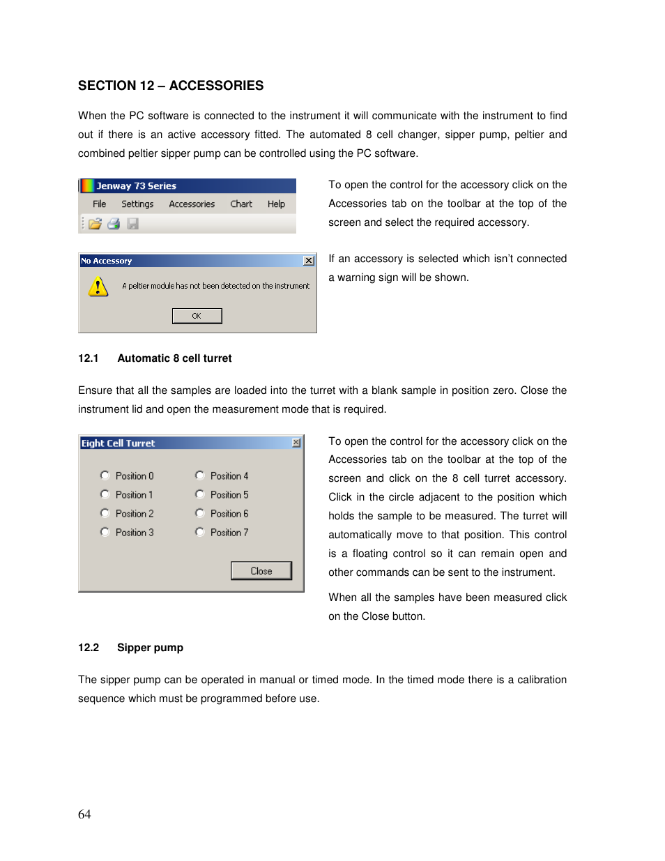 Jenway 73 Series PC software User Manual | Page 64 / 67