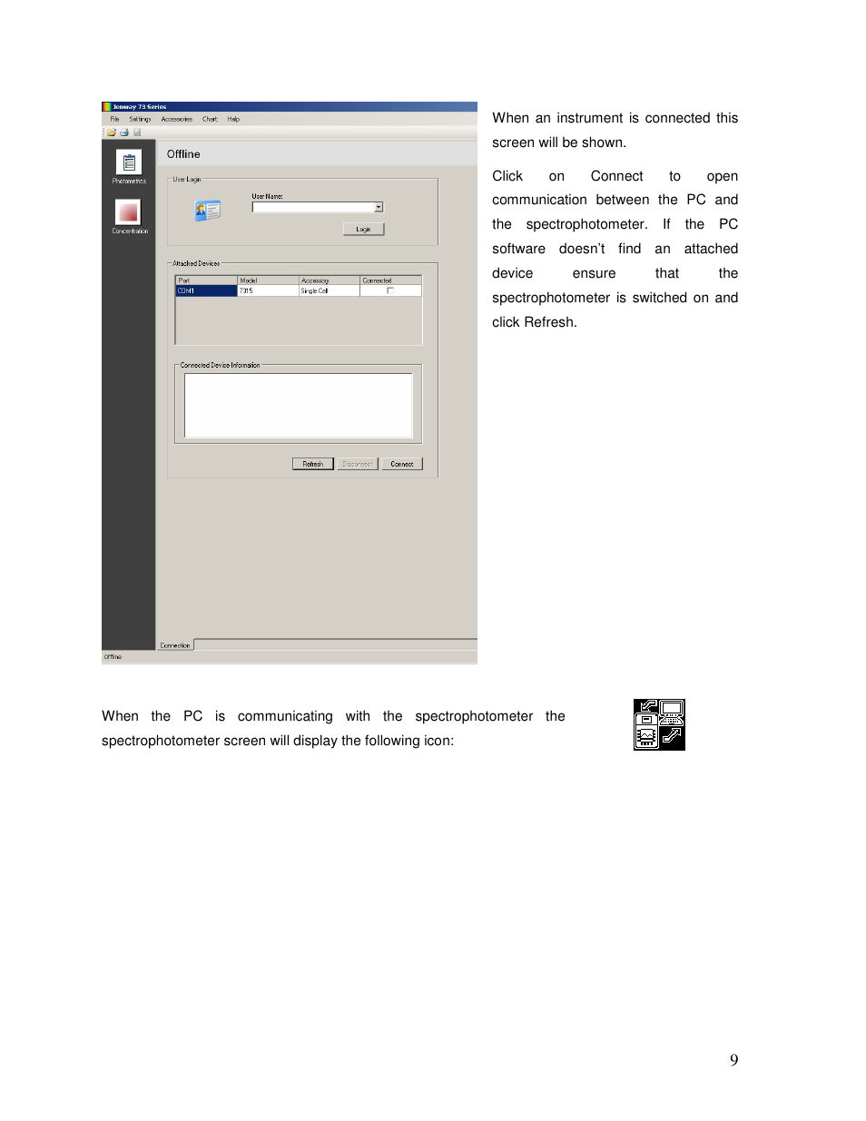 Jenway 73 Series PC software User Manual | Page 9 / 67