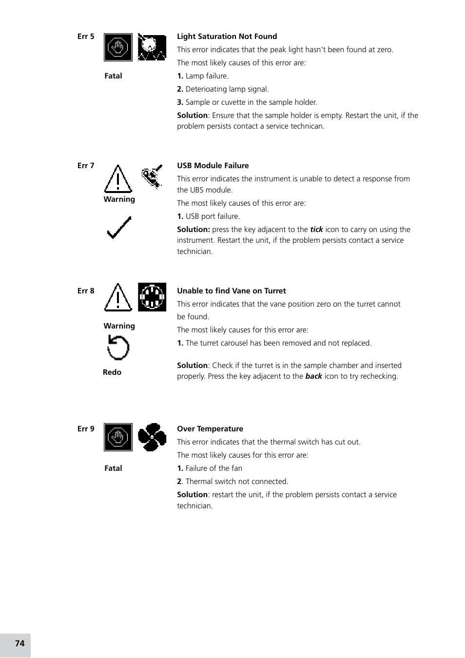 Jenway 7315 Manual Italian User Manual | Page 74 / 88