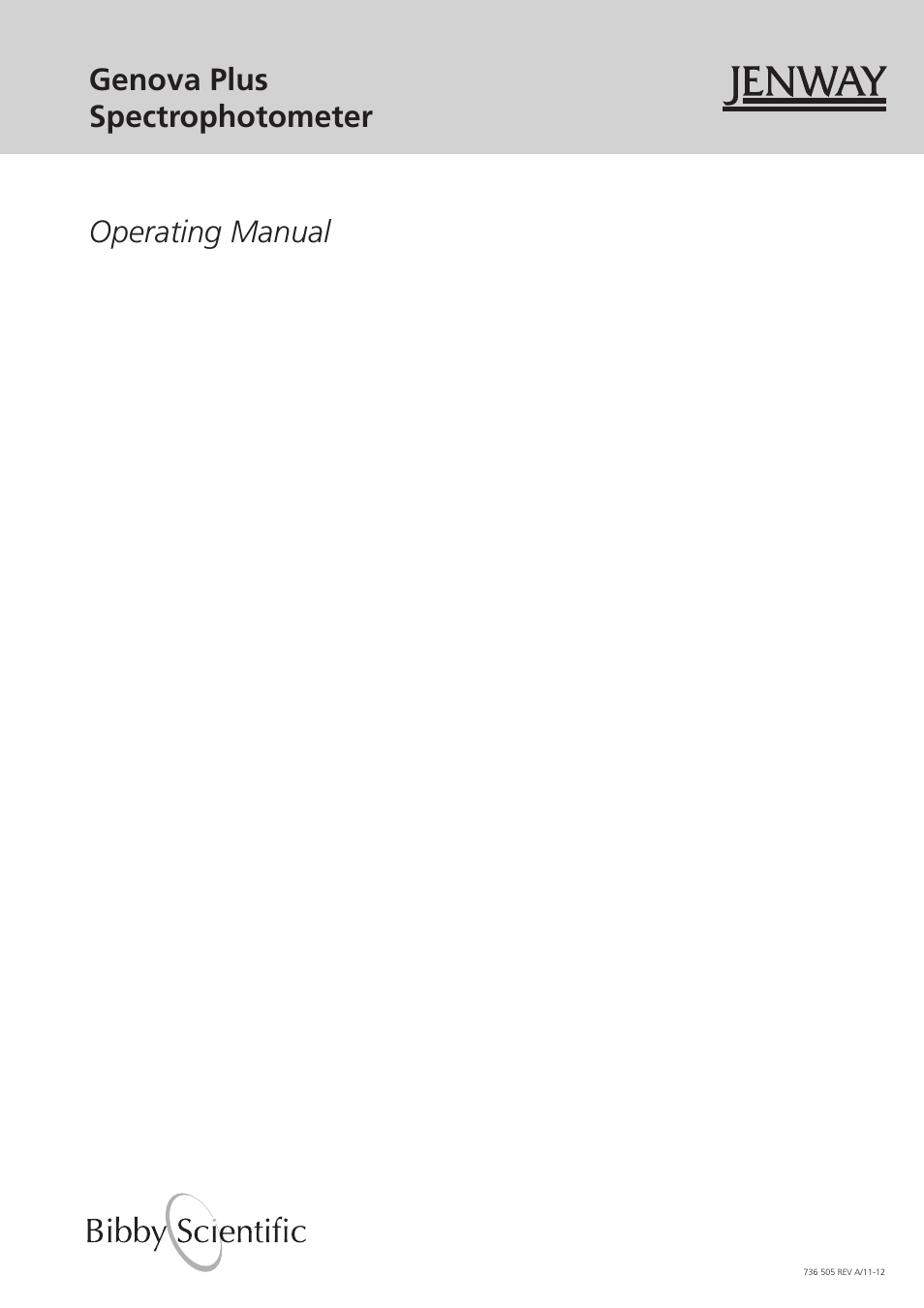 Jenway Genova Nano German User Manual | 116 pages