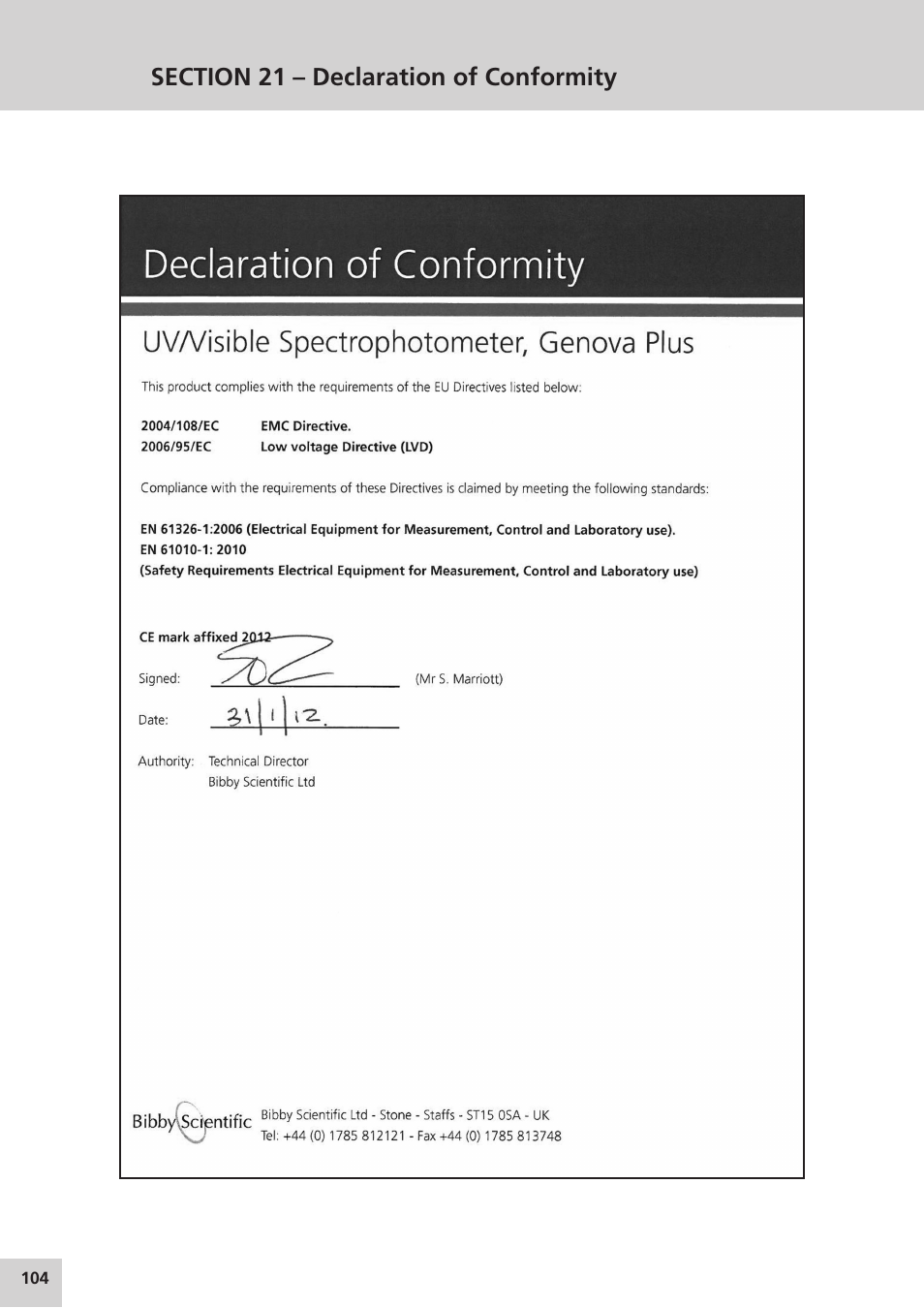 Jenway Genova Nano German User Manual | Page 106 / 116