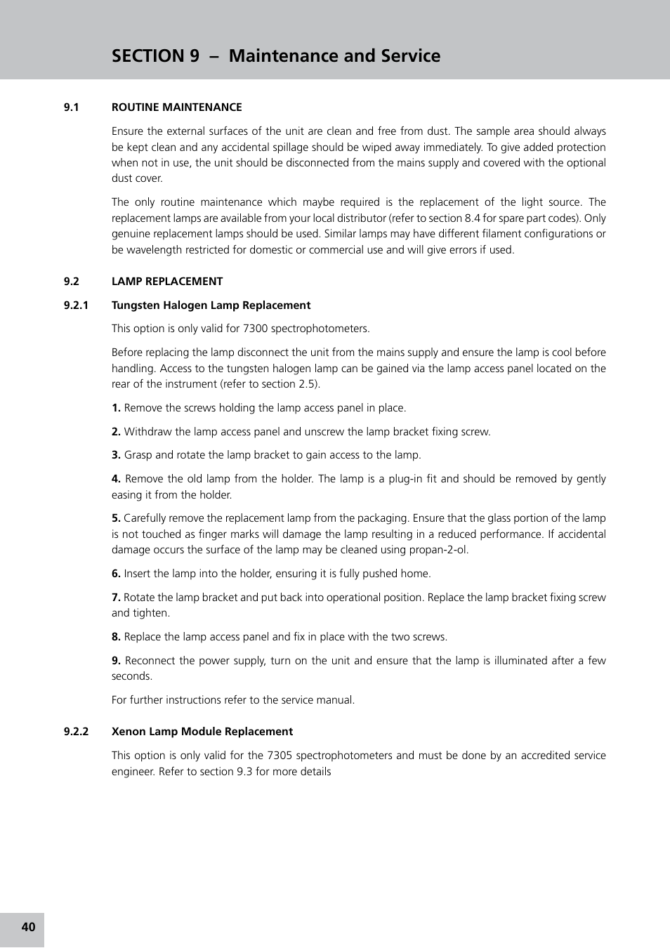 Jenway 7305 User Manual | Page 40 / 52