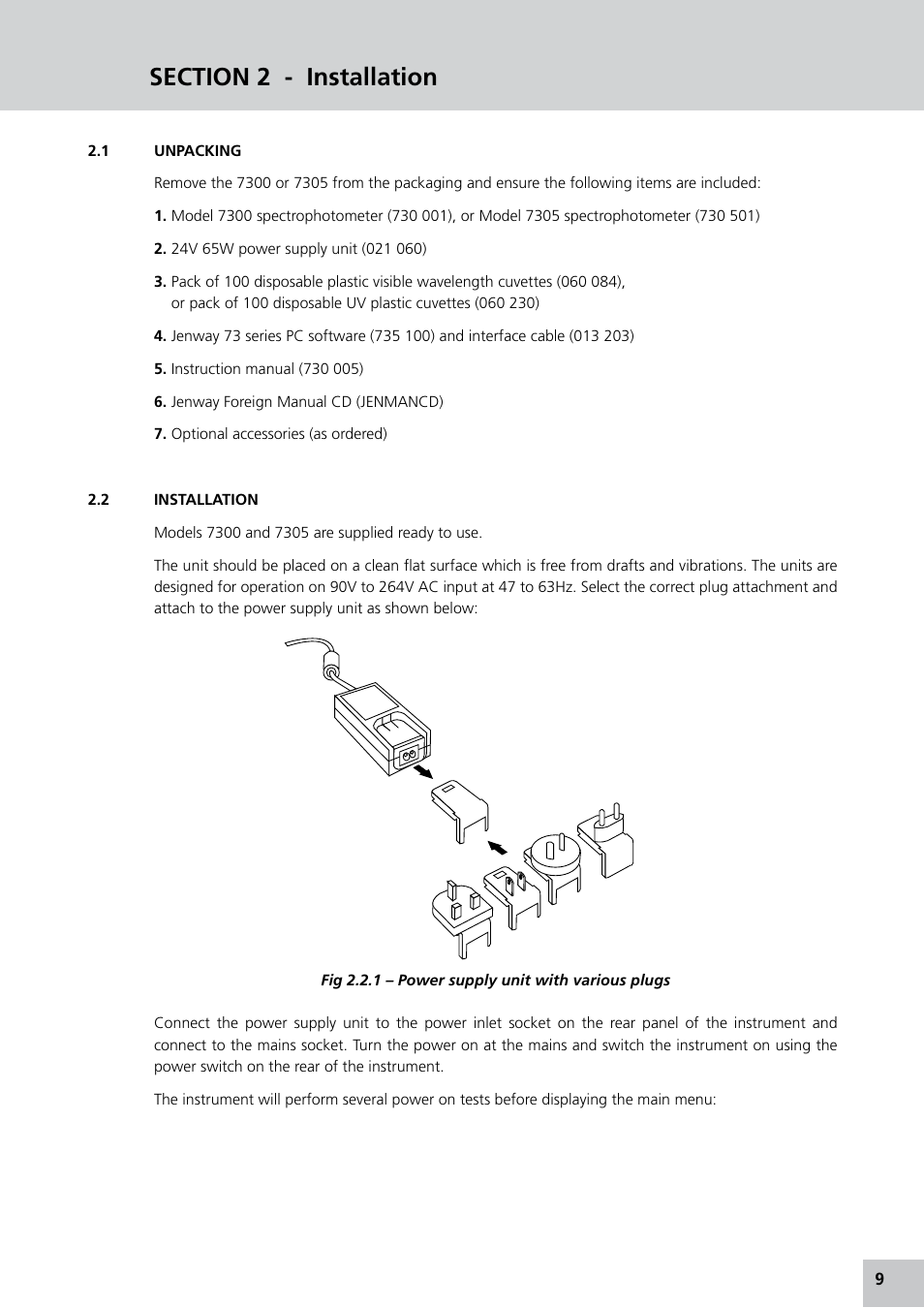 Jenway 7305 User Manual | Page 9 / 52