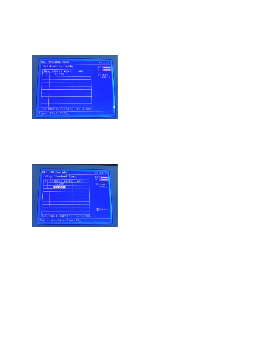 Manually enter curve constants, Edit calibration table, Display calibration curve | Jenway 6850 User Manual | Page 29 / 56