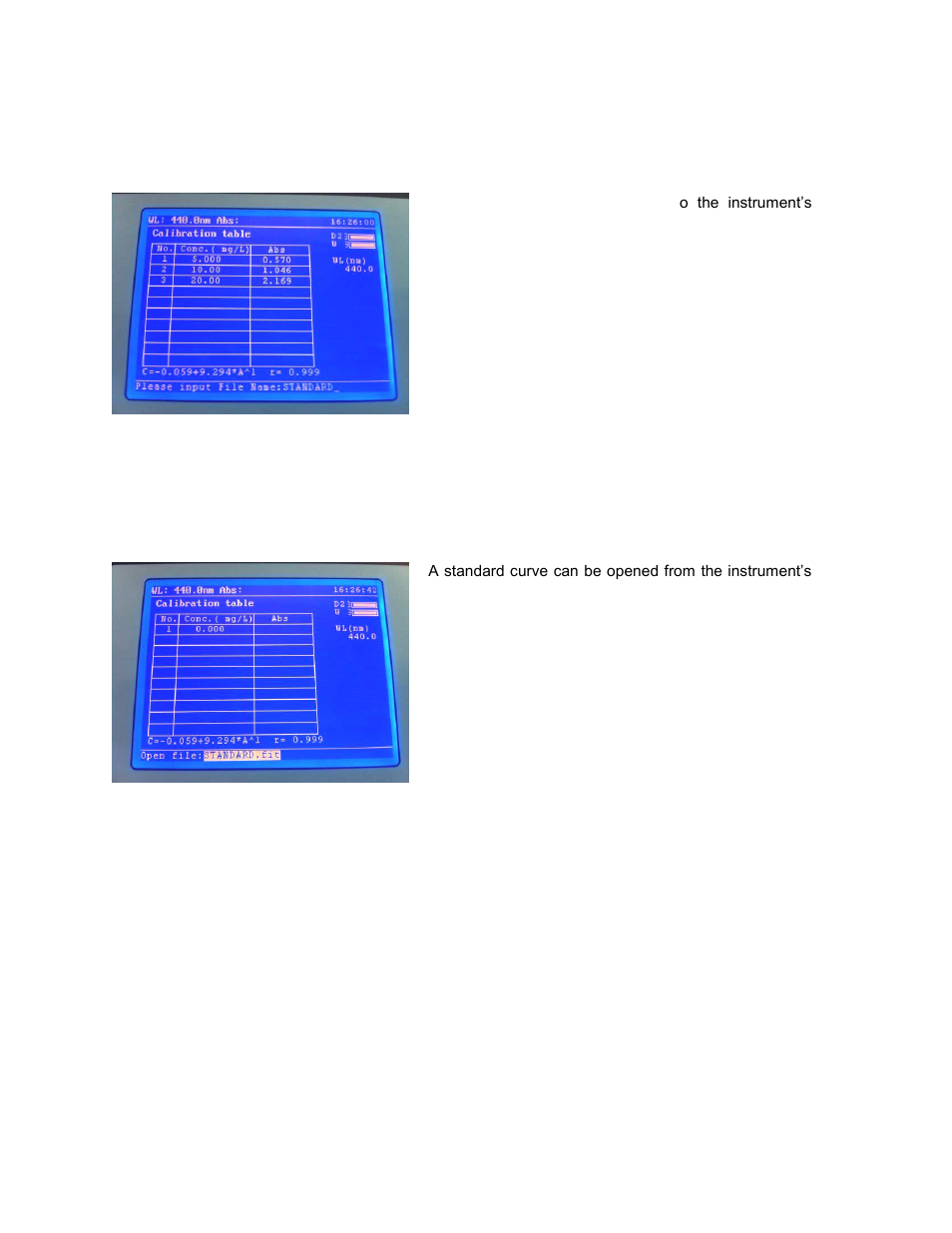 Storing a standard curve, Recalling a stored standard curve, Sample measurements | Jenway 6850 User Manual | Page 31 / 56