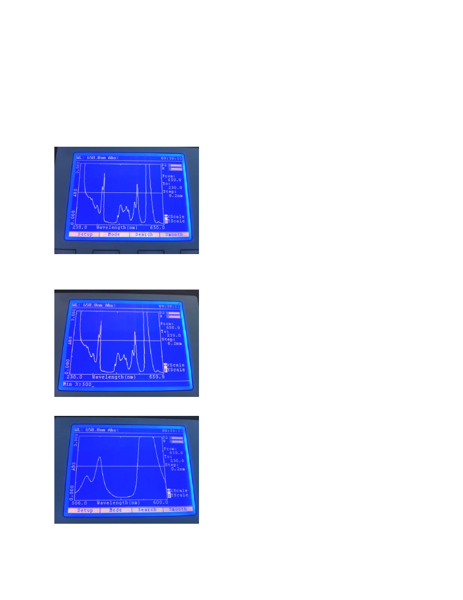 Selecting the measurement mode, Sample measurements, Adjusting the displayed scan range | Jenway 6850 User Manual | Page 34 / 56