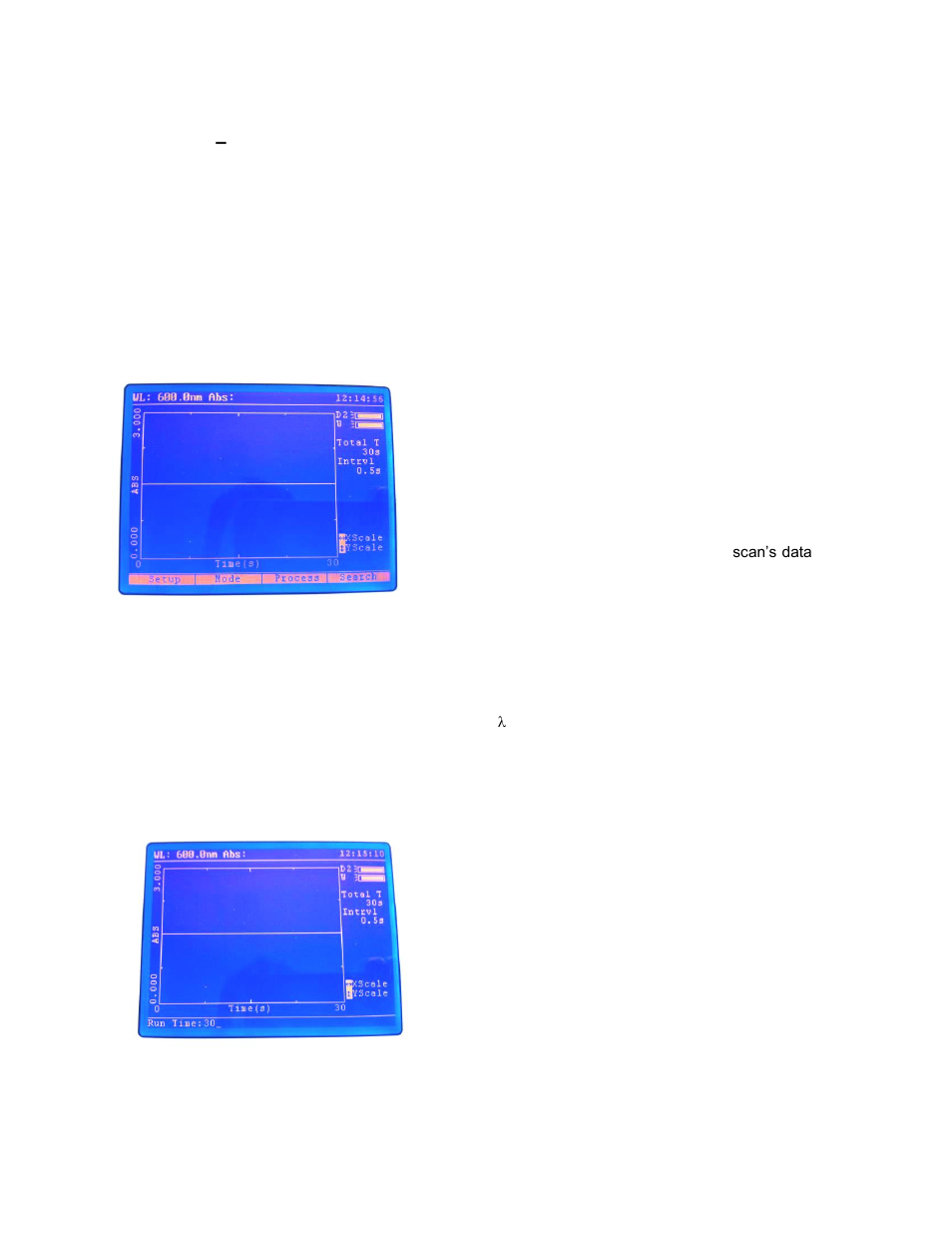 Section 8, Kinetics, Kinetics mode screen | Wavelength selection, Method setup | Jenway 6850 User Manual | Page 37 / 56