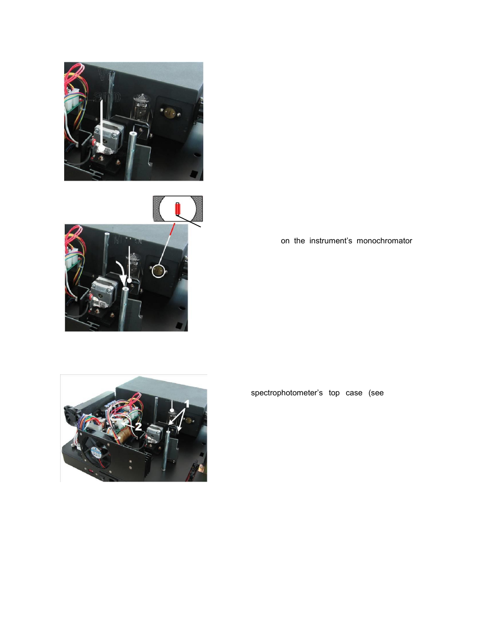 Deuterium lamp replacement, D2 lamp tungsten lamp switch mirror | Jenway 6850 User Manual | Page 53 / 56
