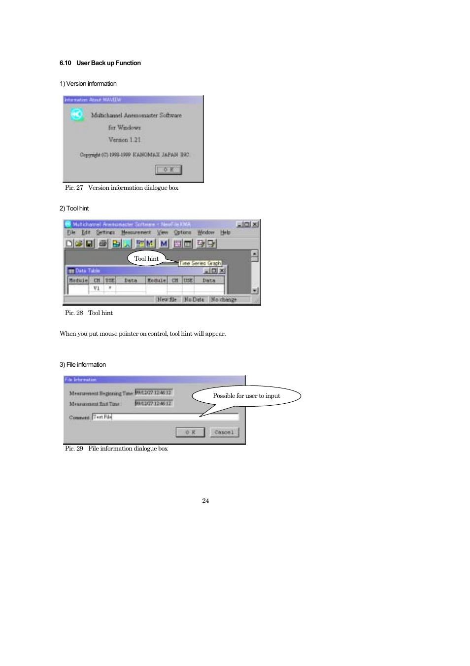 KANOMAX 1560 Multi-Channel Anemomaster Software Manual User Manual | Page 25 / 31