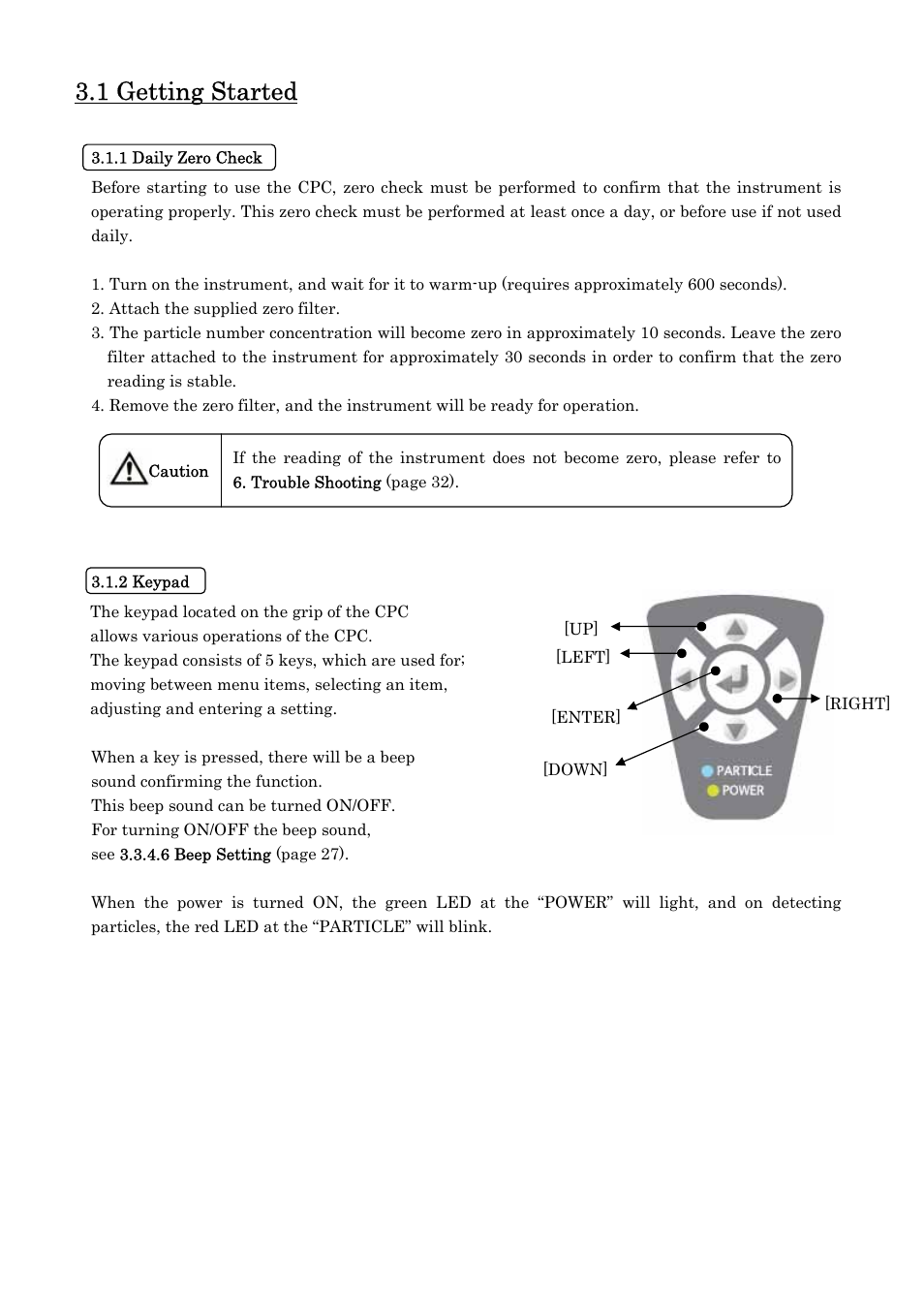 1 getting started | KANOMAX 3800 Handheld Condensation Particle Counter User Manual | Page 18 / 42
