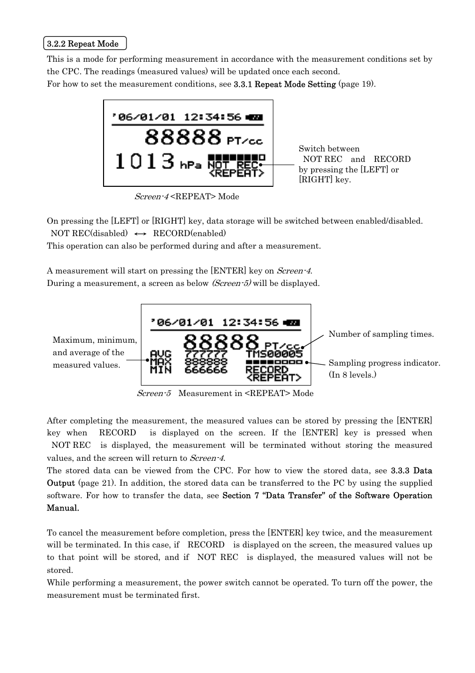 KANOMAX 3800 Handheld Condensation Particle Counter User Manual | Page 22 / 42