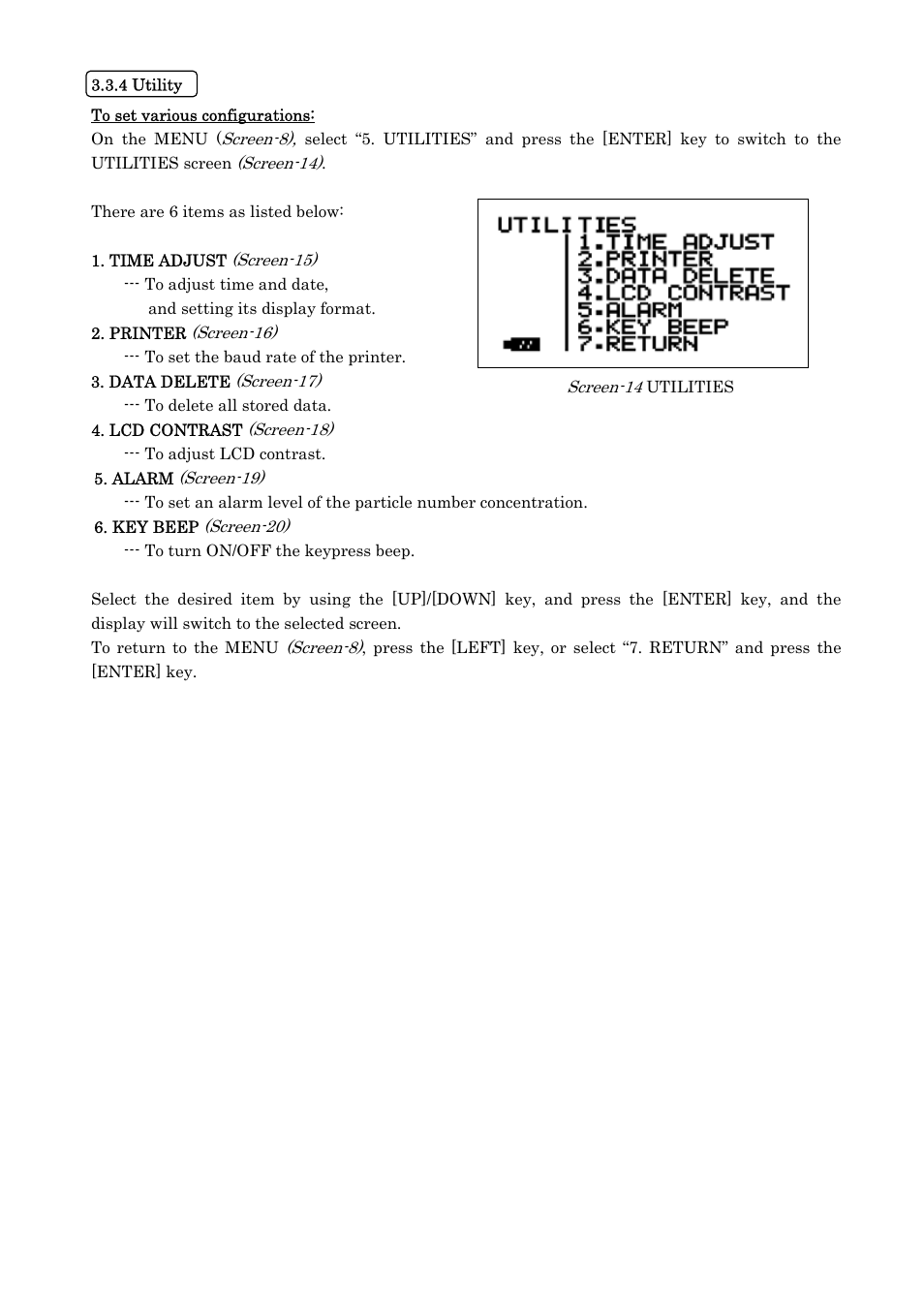 KANOMAX 3800 Handheld Condensation Particle Counter User Manual | Page 30 / 42