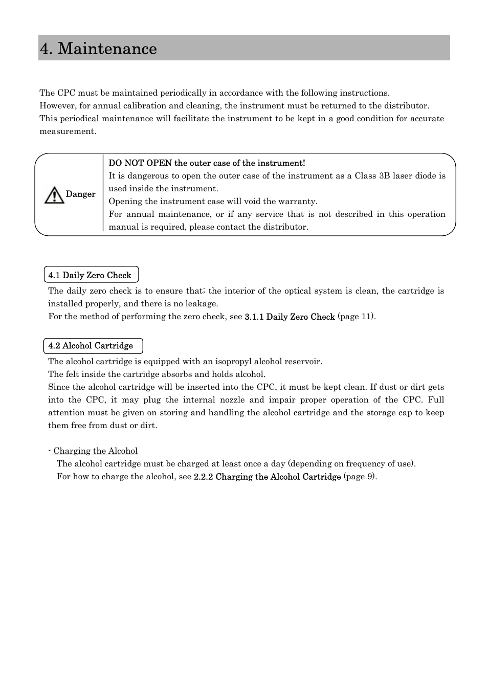 Maintenance | KANOMAX 3800 Handheld Condensation Particle Counter User Manual | Page 35 / 42