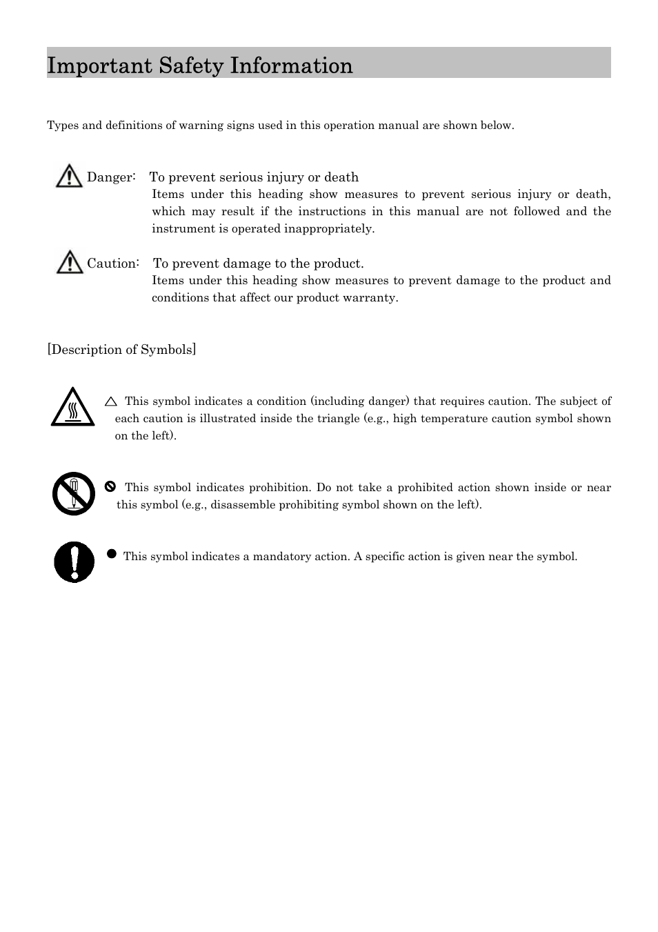 Important safety information | KANOMAX 3800 Handheld Condensation Particle Counter User Manual | Page 4 / 42