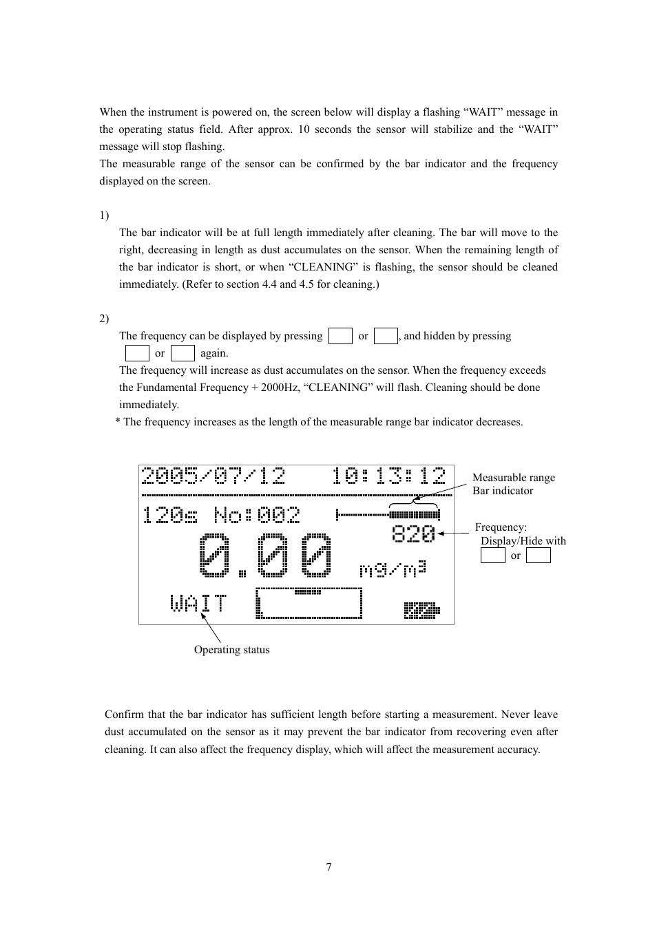 KANOMAX 3522 Piezobalace Dust Monitor User Manual | Page 12 / 31
