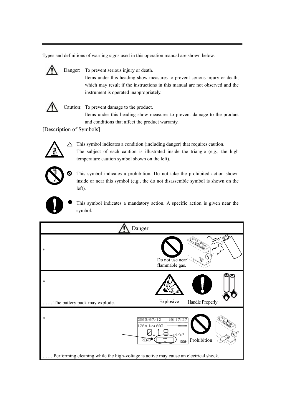 Important safety information | KANOMAX 3522 Piezobalace Dust Monitor User Manual | Page 2 / 31