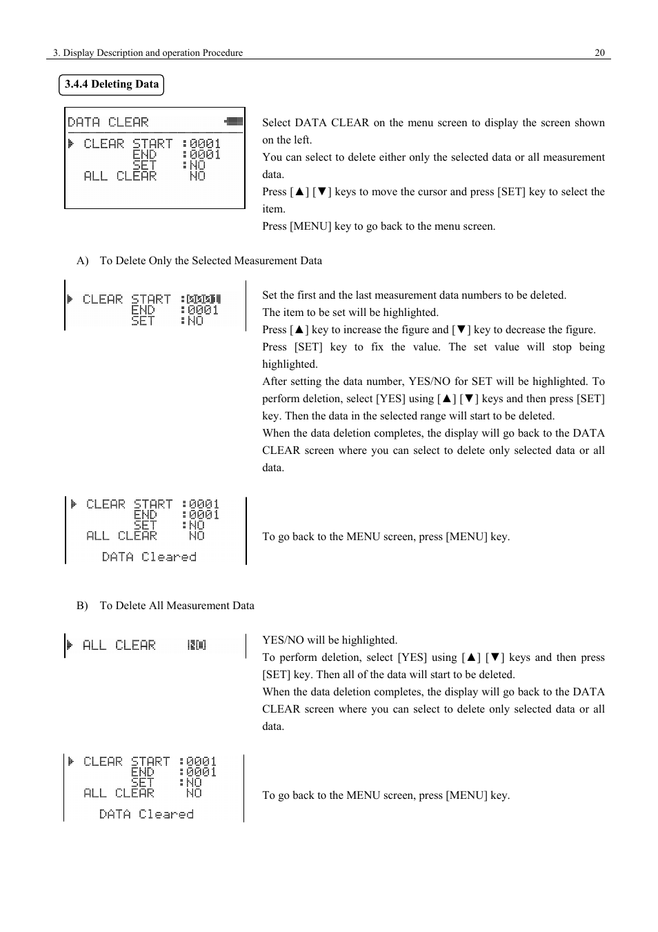 KANOMAX 3443 Digital Dust Monitor User Manual | Page 26 / 54