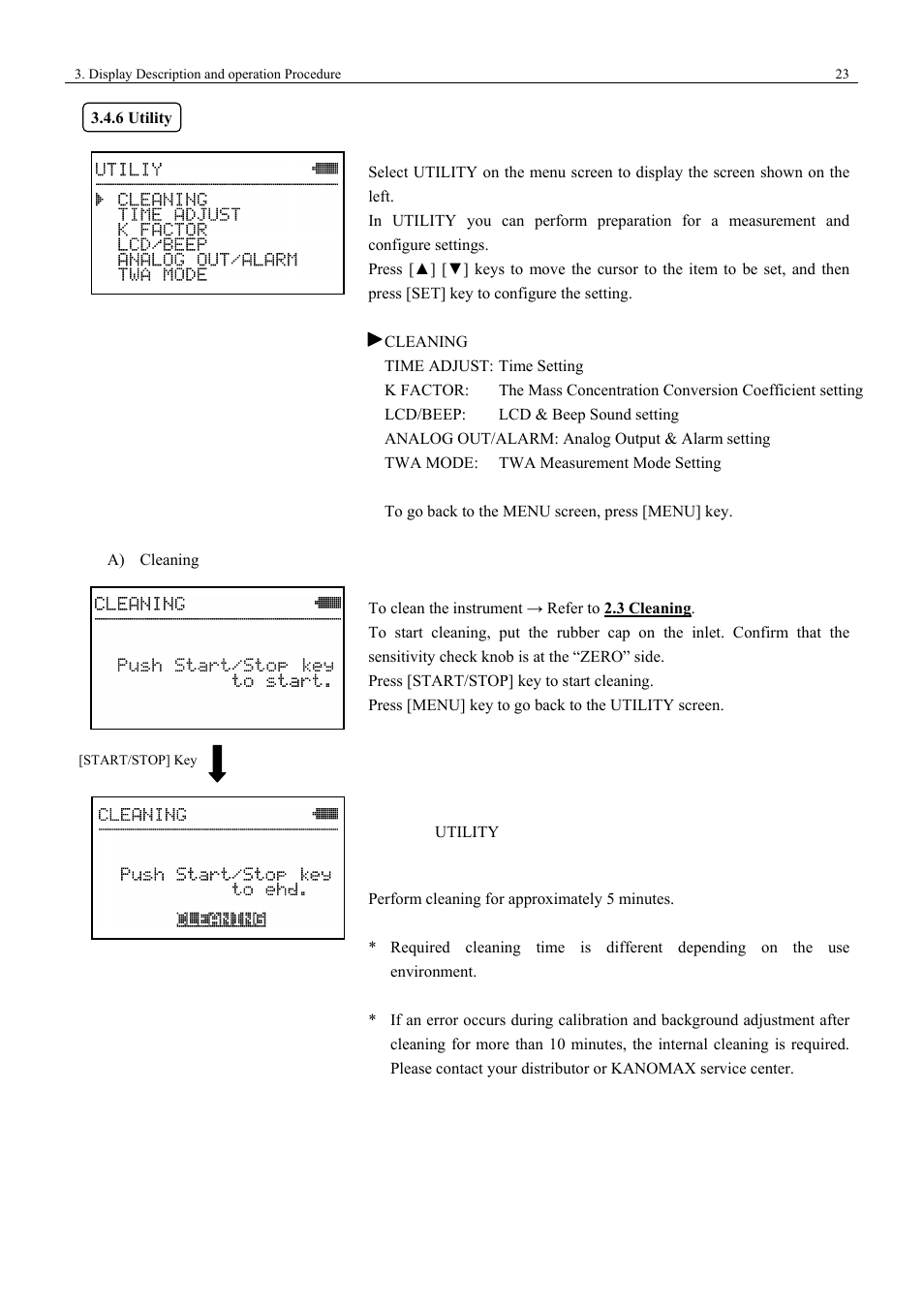 KANOMAX 3443 Digital Dust Monitor User Manual | Page 29 / 54