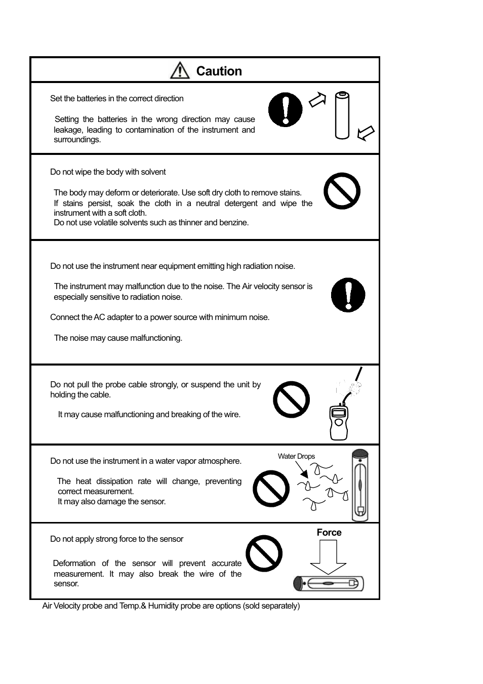 Caution | KANOMAX 3886 Handheld Particle Counter User Manual | Page 5 / 43