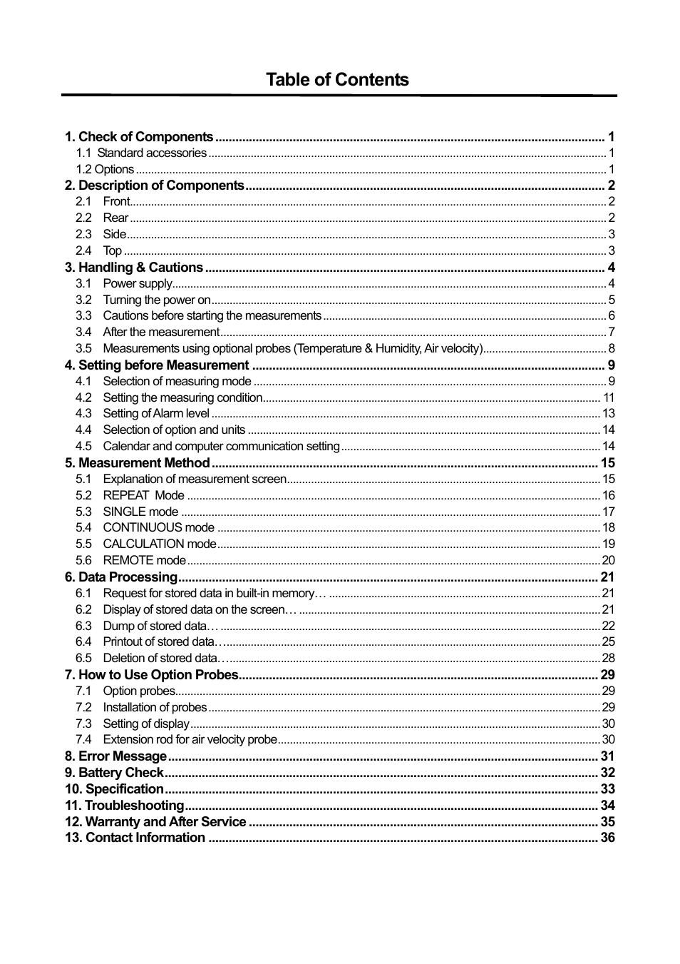 KANOMAX 3886 Handheld Particle Counter User Manual | Page 7 / 43